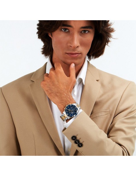 Reloj Maserati hombre R8823133005 Ricordo automático acero inoxidable  plateado detalle azul