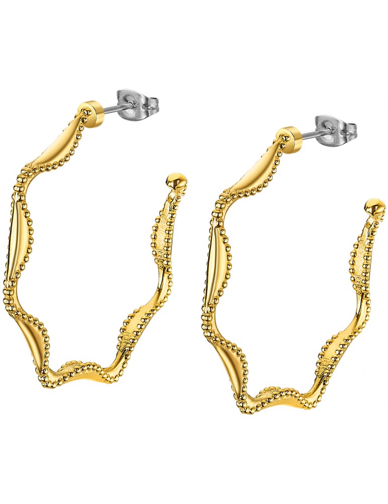 pendientes aros mujer dorado lotus