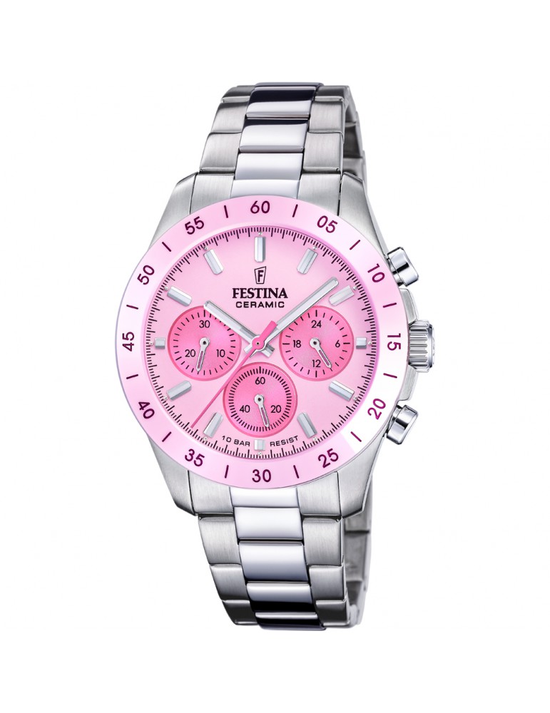 reloj festina mujer rosa cerámica f20693/2