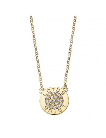 collar lotus plata dorado lp1252