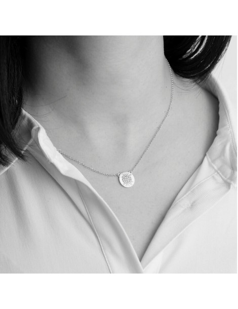 collar mujer lotus dorado brillo