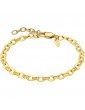 pulsera acero dorado eslabones lotus style