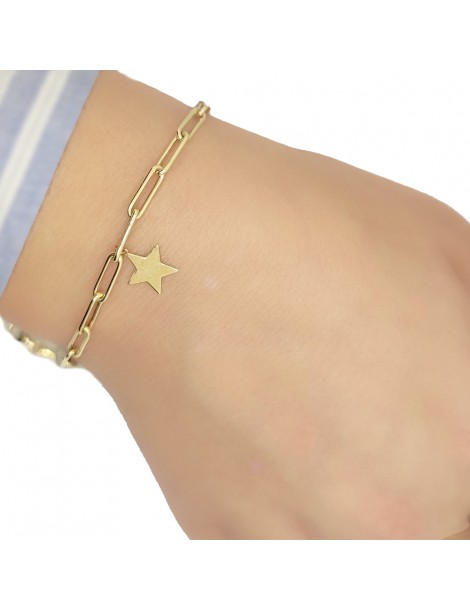 pulsera estrella 18k oro