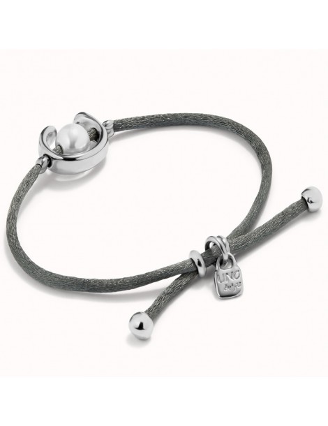 pulsera uno de 50 hilo gris perla pul2505