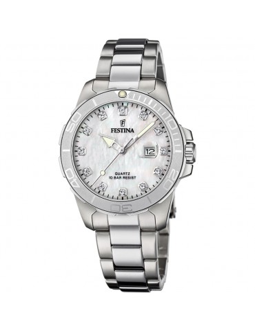 reloj festina nacarado mujer acero f20503