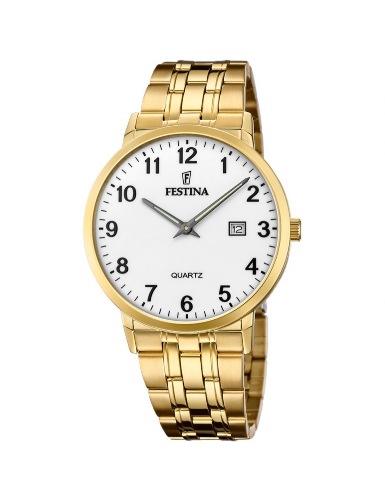 reloj clásico hombre dorado