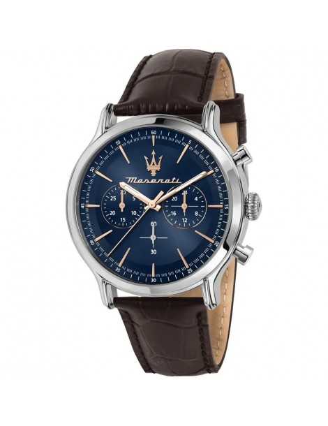 reloj maserati correa piel marrón