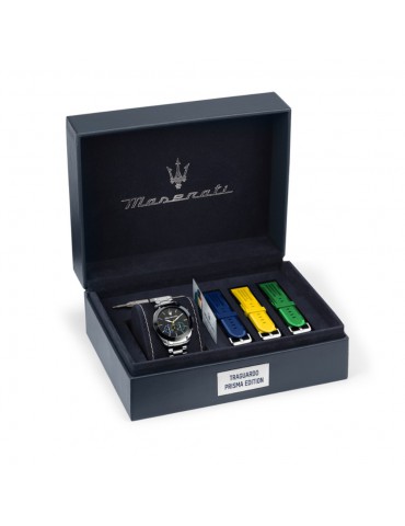 reloj hombre con correas alternativas de colores maserati traguardo prisma edition