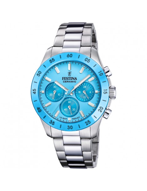 reloj cerámica azul mujer festina