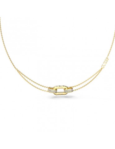 collar guess mujer acero dorado