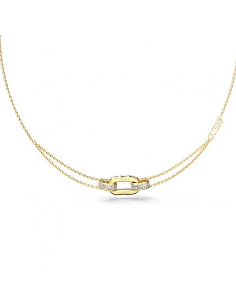 collar guess mujer acero dorado