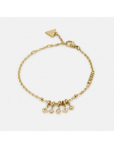 pulsera mujer acero dorado guess