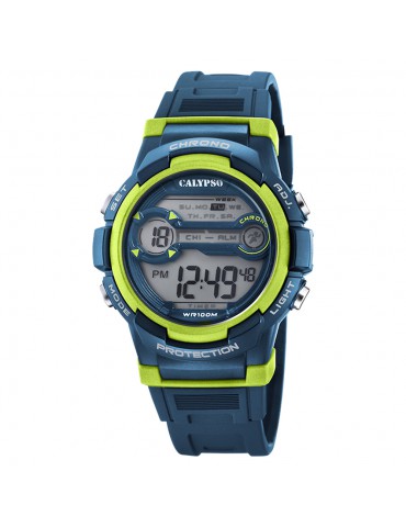 reloj digital niño calypso verde