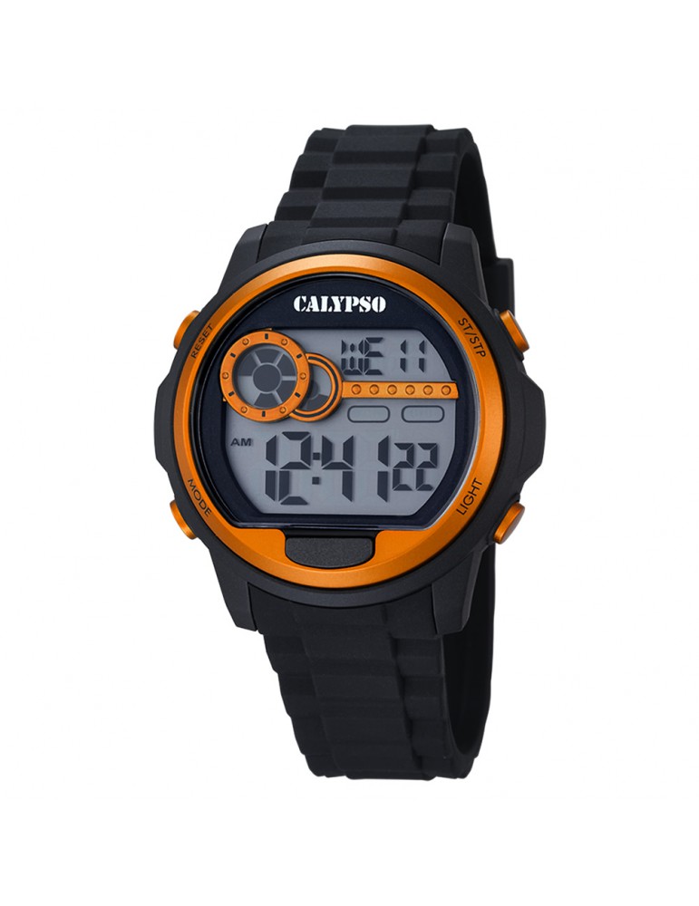 reloj cadete digital naranja