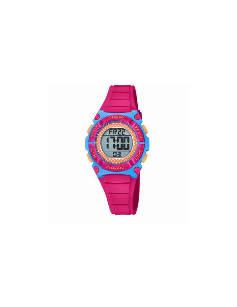 reloj calypso niña digital fucsia