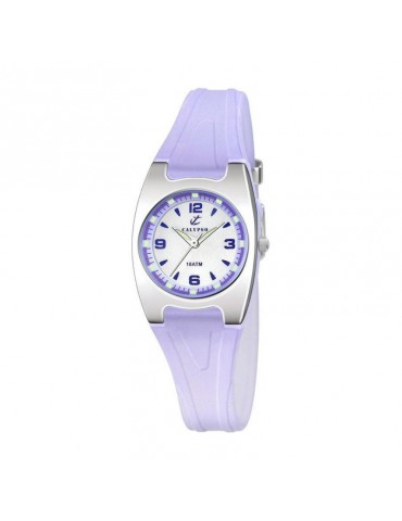 reloj lila niña con luz calypso