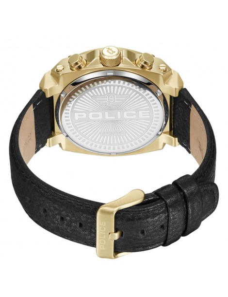 reloj grande hombre police dorado