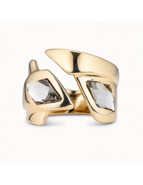 anillo mujer dorado cristal uno de 50 ani0690