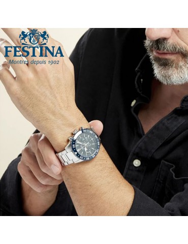 Reloj Festina hombre timeless chronograph esfera azul F20634/3 - Joyerías  Sánchez
